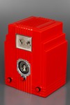 Air King ’Skyscraper’ Radio Model 66 in Red Plaskon- Harold Van Doren